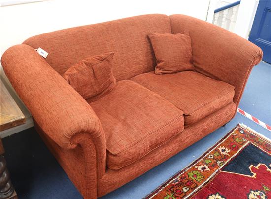 A two seater upholstered Chesterfield W.165cm